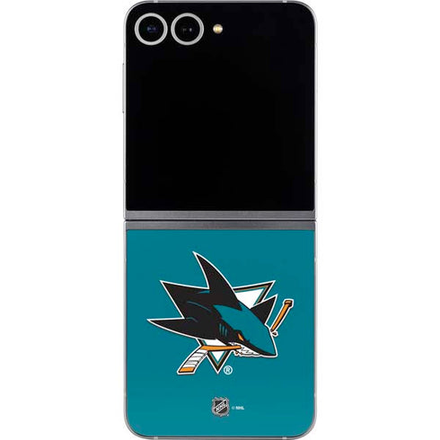 NHL San Jose Sharks Solid Background Galaxy Z Flip6 Skin